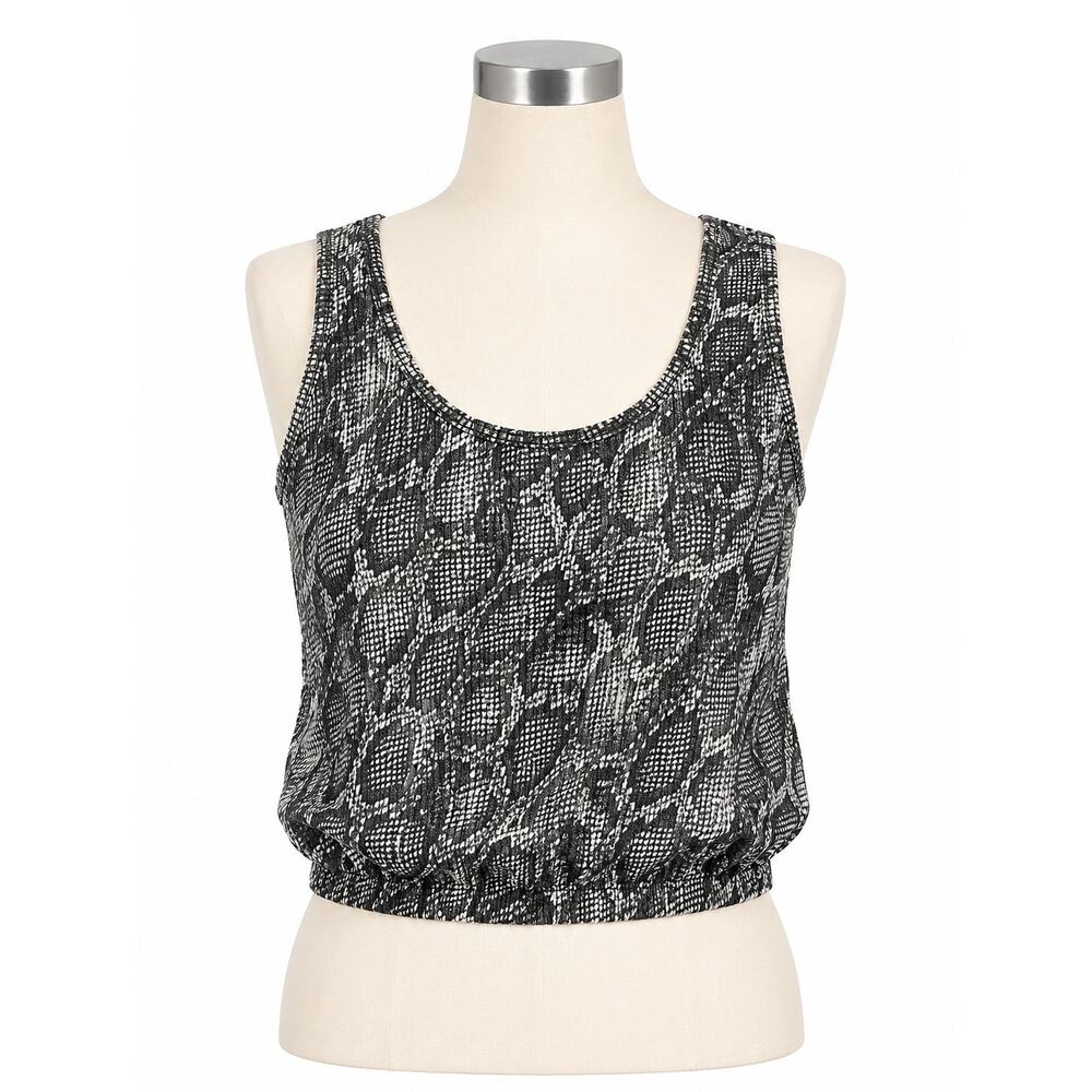 Bar III Snakeskin Print Textured Tank Top - Size M